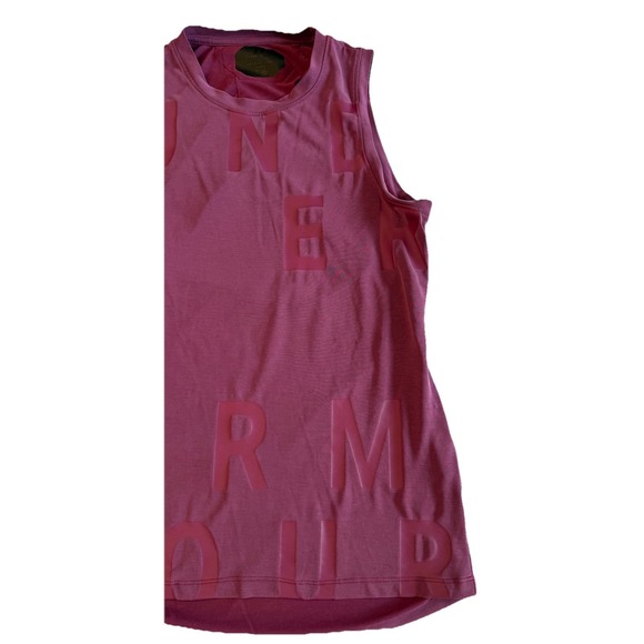 Under Armour Unstoppable Muscle Tank Top Women XS Purple Graphic Open Back Gym - Picture 4 of 10